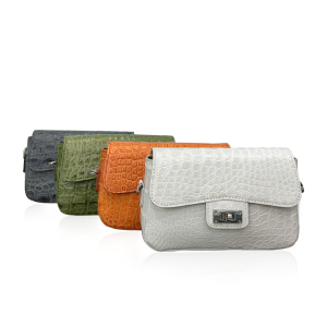 Túi xách nữ Da Cá Sấu Hoa Cà 0258